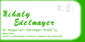 mihaly edelmayer business card